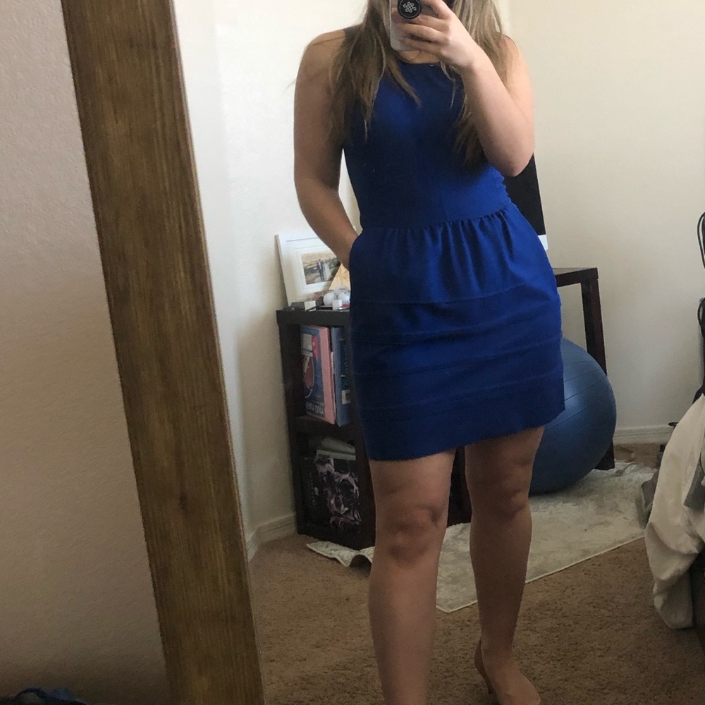 Royal Neoprene Madewell Dress Sz M